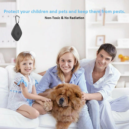 USB Rechargeable Ultrasonic Mosquito Repeller with hook and USB cable