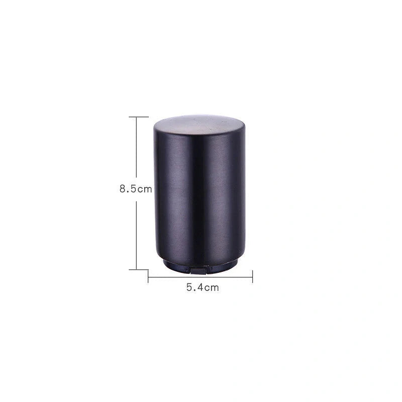 Portable magnetic automatic beer bottle opener in brushed stainless steel finish