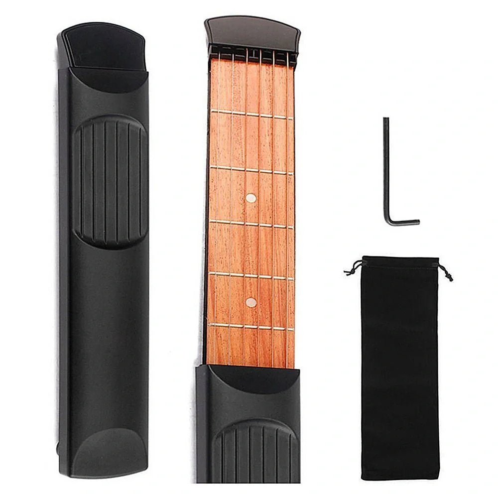 Pocket Guitar portable practice tool for beginners with 6 strings and 4 frets
