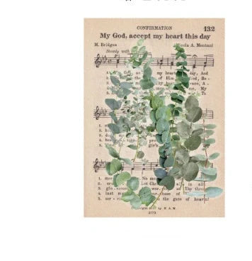 Herbarium DIY Plant Stickers pack with 8 unique botanical designs for creative decoration