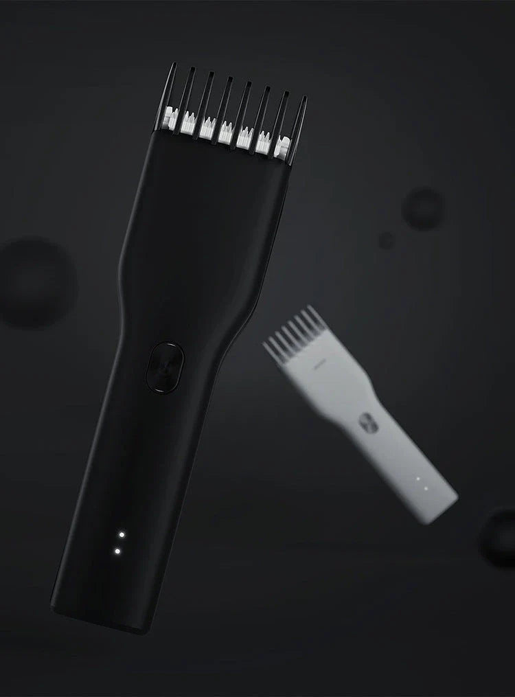 Premium cordless hair trimmer with genuine leather exterior, powerful motor, and versatile design for adults and children's grooming needs
