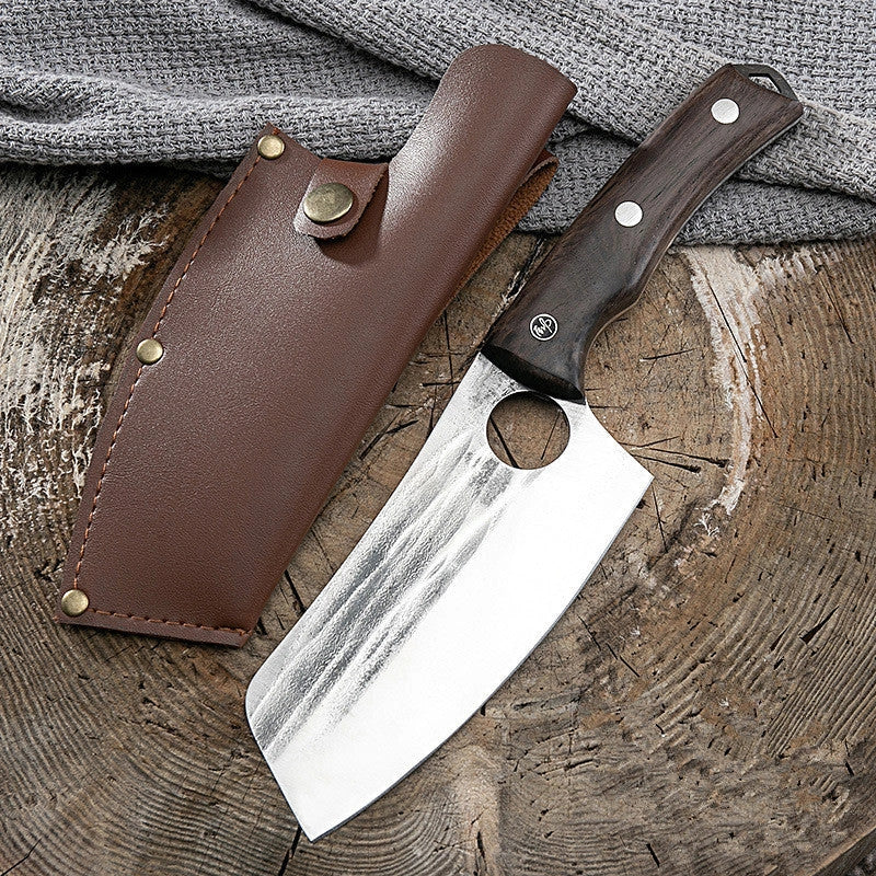 Stainless steel deboning kitchen knife with molybdenum vanadium blade