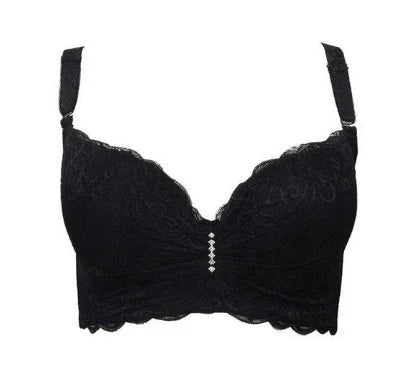 Adjustable Push Up Bralette in black with soft padding
