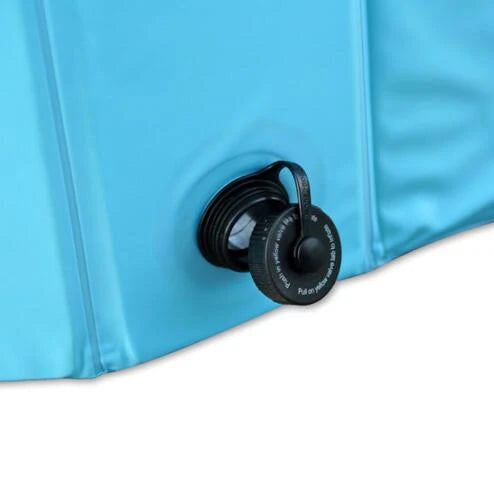 Durable foldable dog swimming pool made of sturdy PVC and plastic, featuring a non-slip bottom for safe play and bathing.