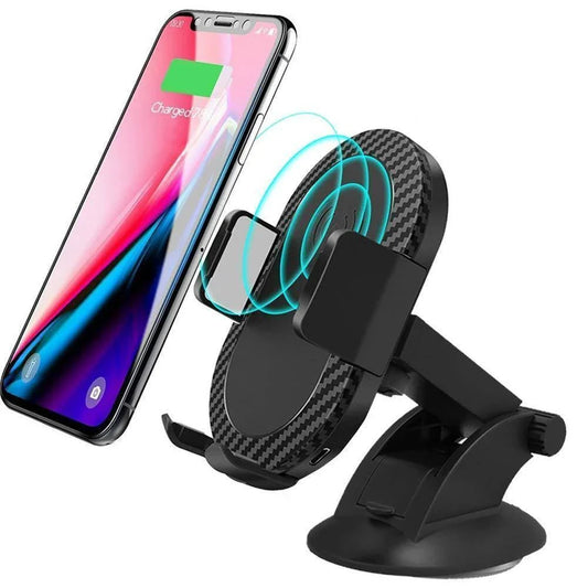 Premium wireless car phone charger with adjustable grip and fast charging capabilities