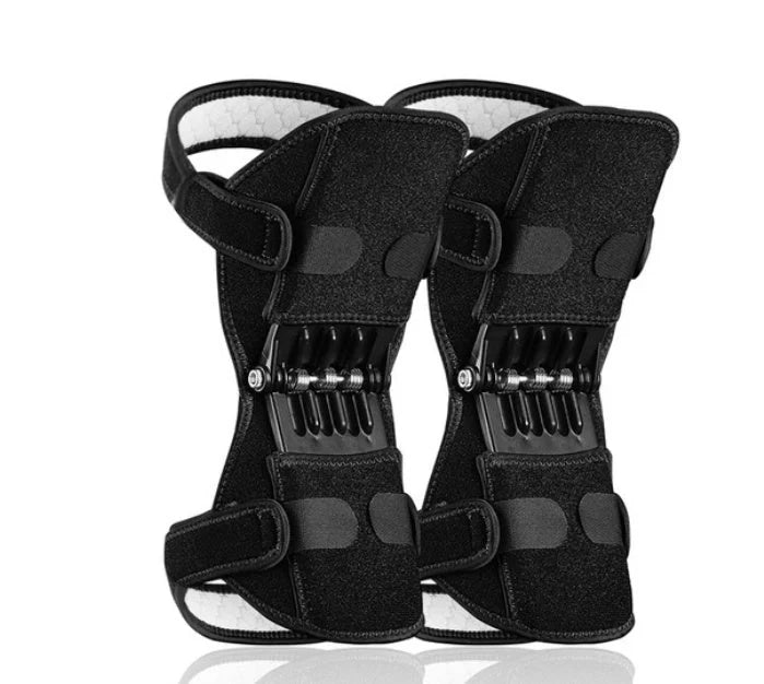 Breathable joint support knee pads in black with non-slip design