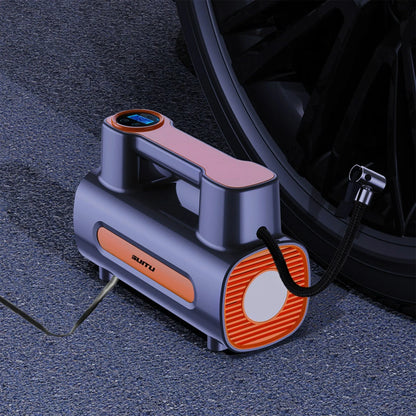 12V DC Portable Tire Inflator with digital display and LED light