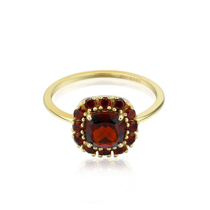 Elegant vintage-style cocktail ring featuring a pomegranate-inspired design with intricate micro-mosaic details and a mesmerising diamond surface.