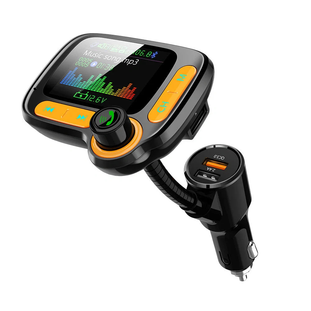 Car Bluetooth Multi-Function Player with large colour screen and quick charge feature