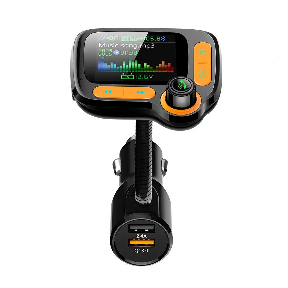 Car Bluetooth Multi-Function Player with large colour screen and quick charge feature
