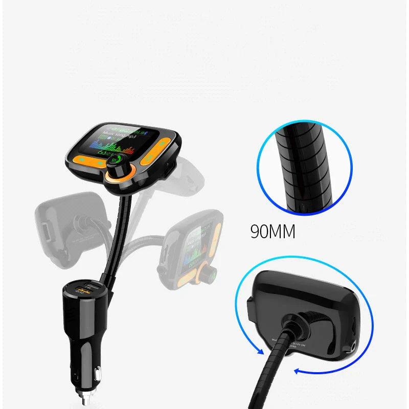Car Bluetooth Multi-Function Player with large colour screen and quick charge feature