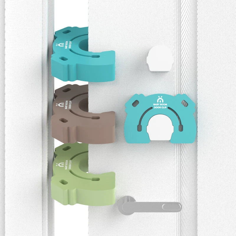 Cartoon door stopper with cute animal design, used to safeguard babies and prevent accidents in the nursery