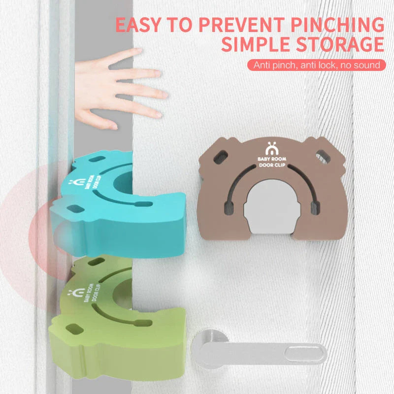 Cartoon door stopper with cute animal design, used to safeguard babies and prevent accidents in the nursery