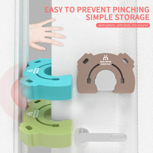 Cartoon door stopper with cute animal design, used to safeguard babies and prevent accidents in the nursery