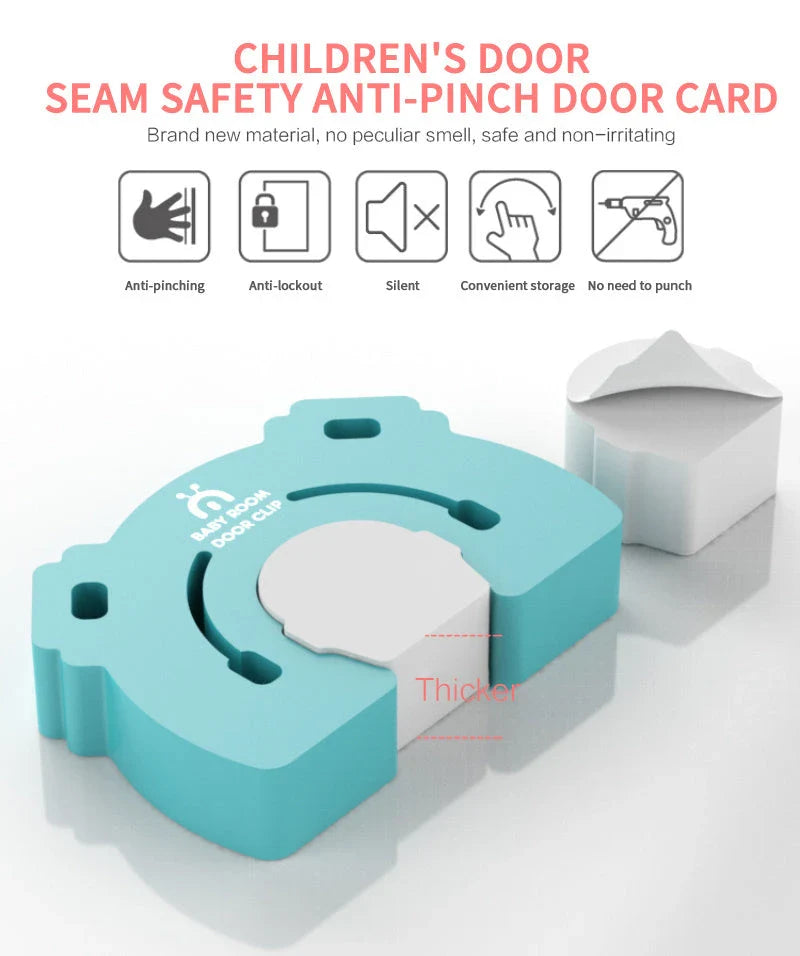 Cartoon door stopper with cute animal design, used to safeguard babies and prevent accidents in the nursery