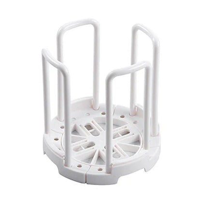 Flexible Drain Plate Storage Rack in grey and white for kitchen organisation