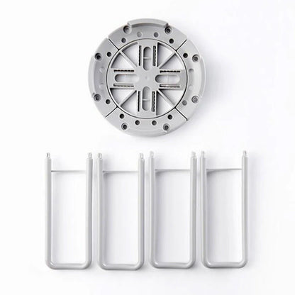Flexible Drain Plate Storage Rack in grey and white for kitchen organisation