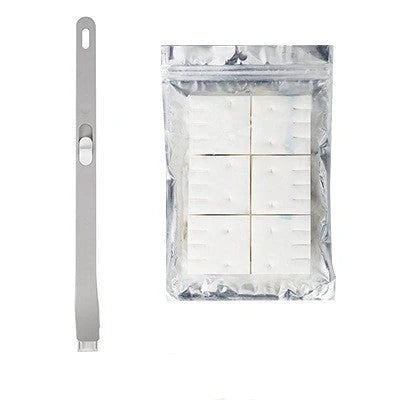 Disposable toilet brush set with replaceable cotton heads for hygienic bathroom cleaning