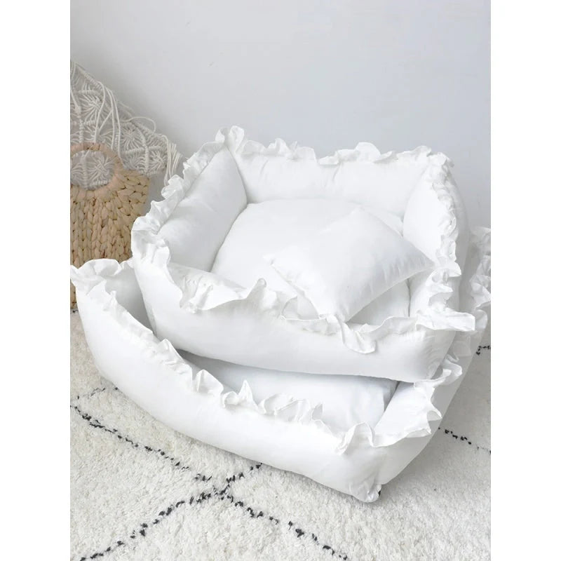 Princess Dog Bed Sofa with removable washable cover for small pets