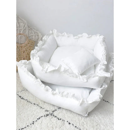 Princess Dog Bed Sofa with removable washable cover for small pets