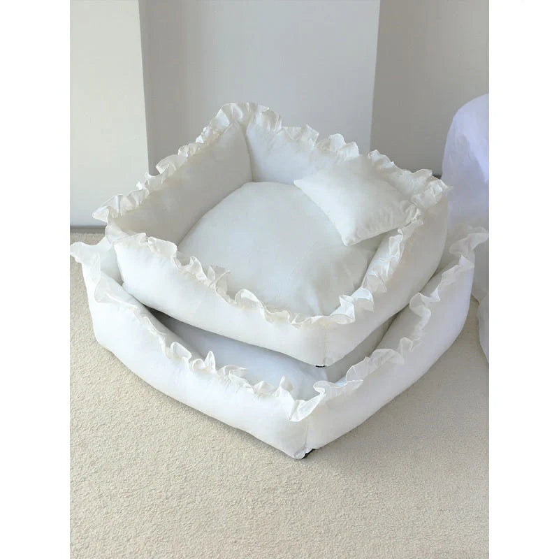 Princess Dog Bed Sofa with removable washable cover for small pets