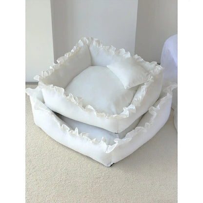 Princess Dog Bed Sofa with removable washable cover for small pets