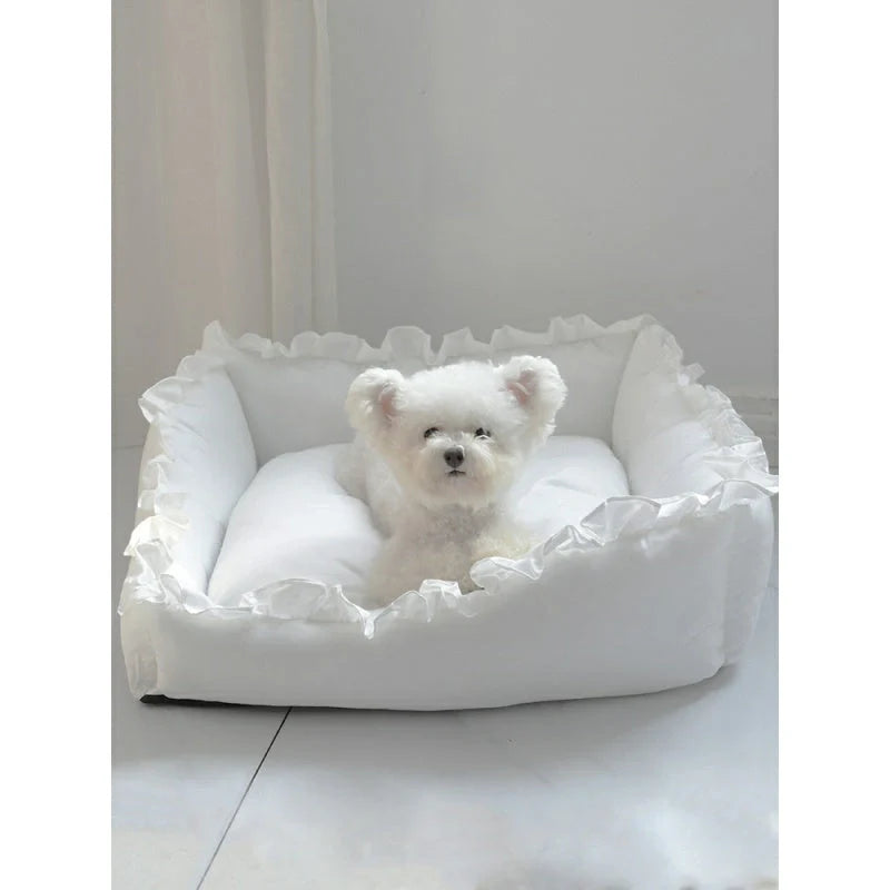 Princess Dog Bed Sofa with removable washable cover for small pets