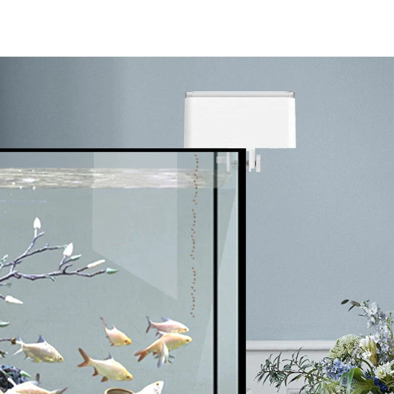 Digital automatic fish feeder with LED display for aquariums