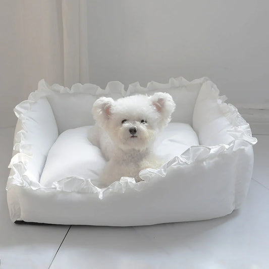 Princess Dog Bed Sofa with removable washable cover for small pets