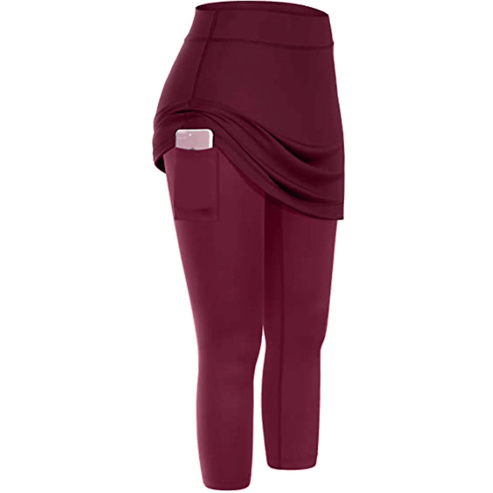 Women's tennis skirted leggings with pockets in various colours