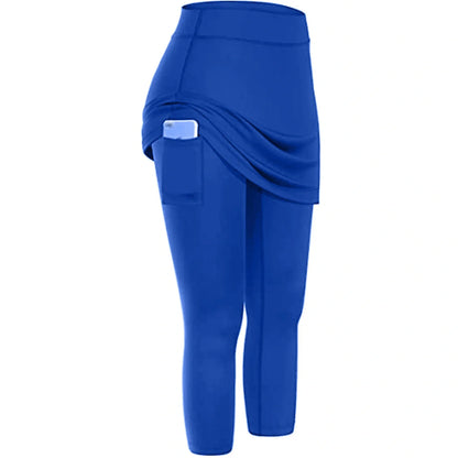Women's tennis skirted leggings with pockets in various colours