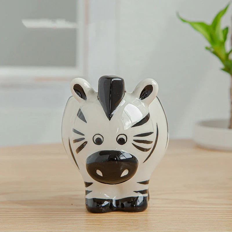 Charming ceramic animal succulent pot with breathable design for healthy plant growth