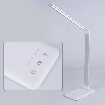 Premium wireless charging LED desk lamp with adjustable lighting, auto-timer, and foldable design for a customisable workspace