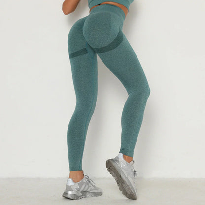 Seamless women's yoga pants in various colours and sizes, featuring hidden pockets and unique design details.