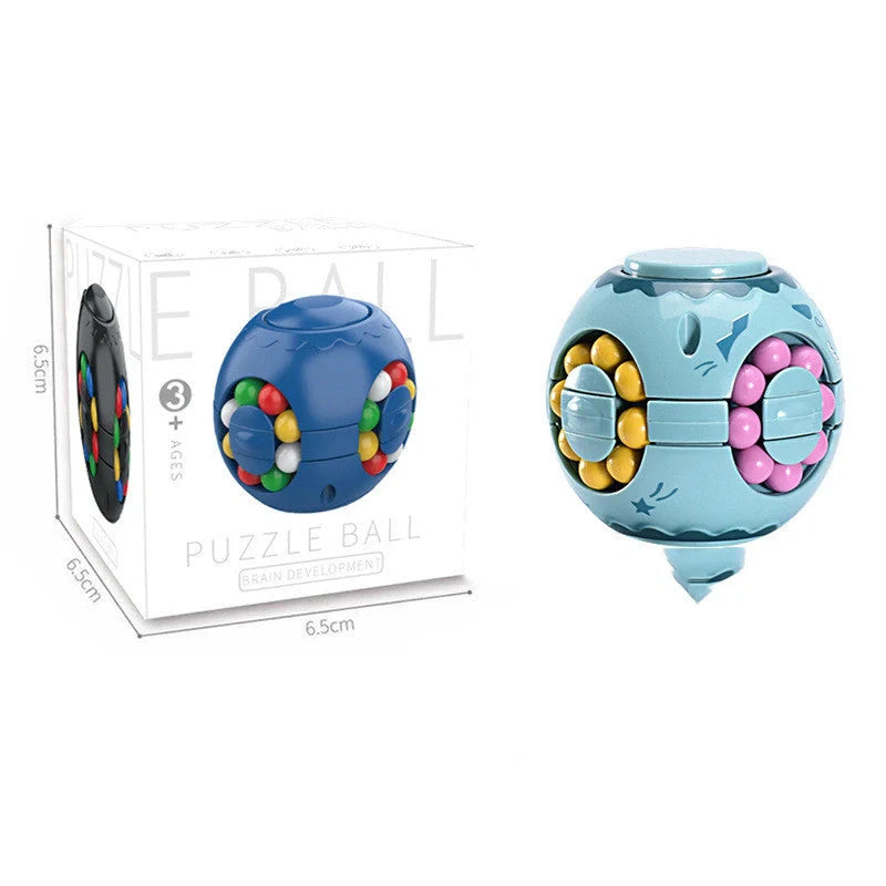 Finger Magic Bean Toy with rotating colourful beads for stress relief and educational play