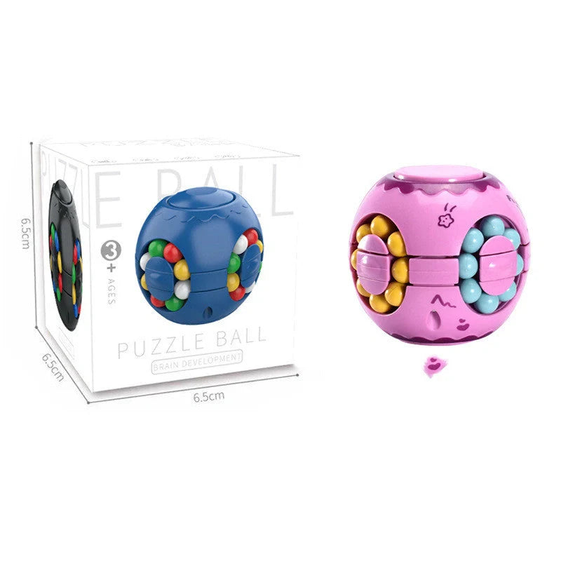 Finger Magic Bean Toy with rotating colourful beads for stress relief and educational play