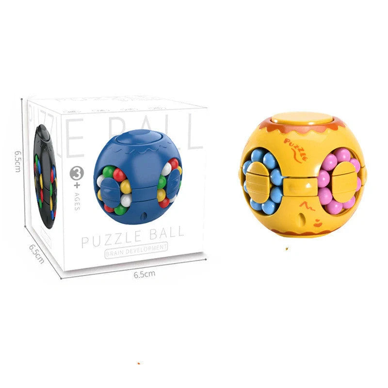 Finger Magic Bean Toy with rotating colourful beads for stress relief and educational play