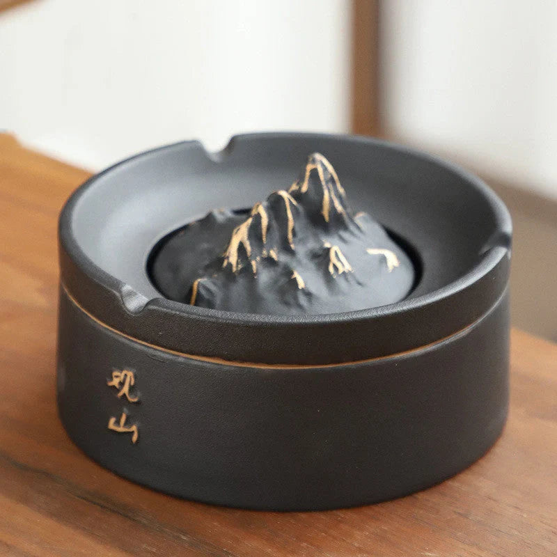New Chinese Ceramic Ashtray in black and green options