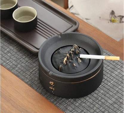 New Chinese Ceramic Ashtray in black and green options