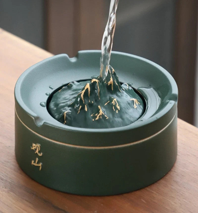 New Chinese Ceramic Ashtray in black and green options