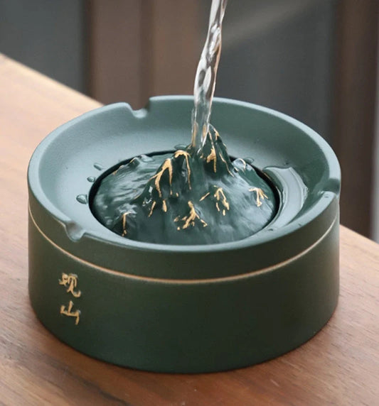 New Chinese Ceramic Ashtray in black and green options