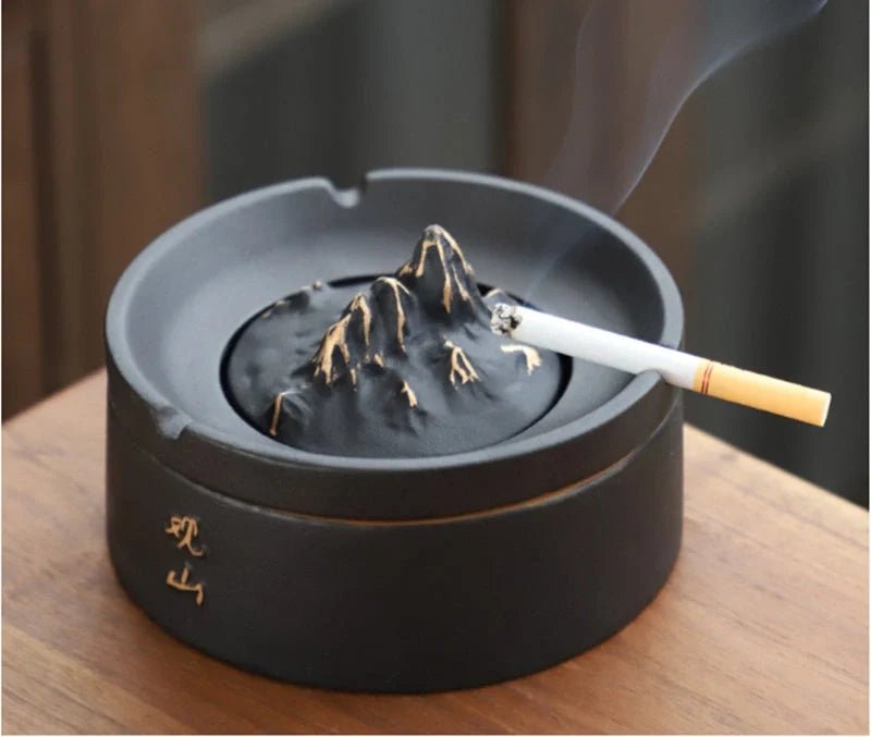 New Chinese Ceramic Ashtray in black and green options