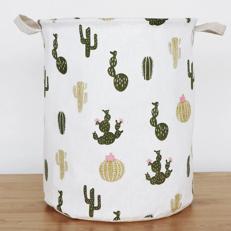 European-style cotton and linen dirty clothes basket in various designs