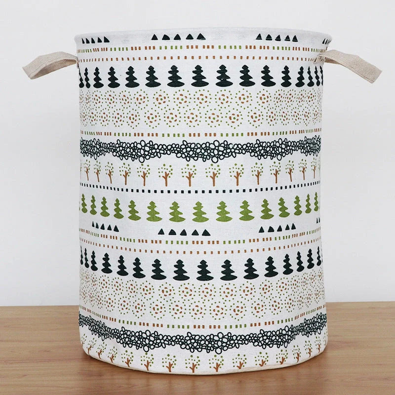 European-style cotton and linen dirty clothes basket in various designs