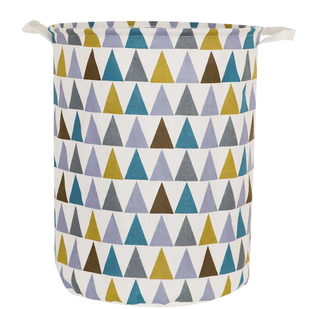 European-style cotton and linen dirty clothes basket in various designs