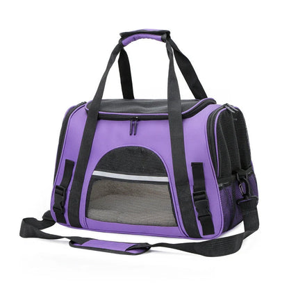 Portable pet backpack carrier for cats and small dogs, airline approved, in various colors