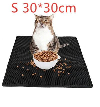 Eco-friendly honeycomb cat litter mat for waterproof and urine proof protection