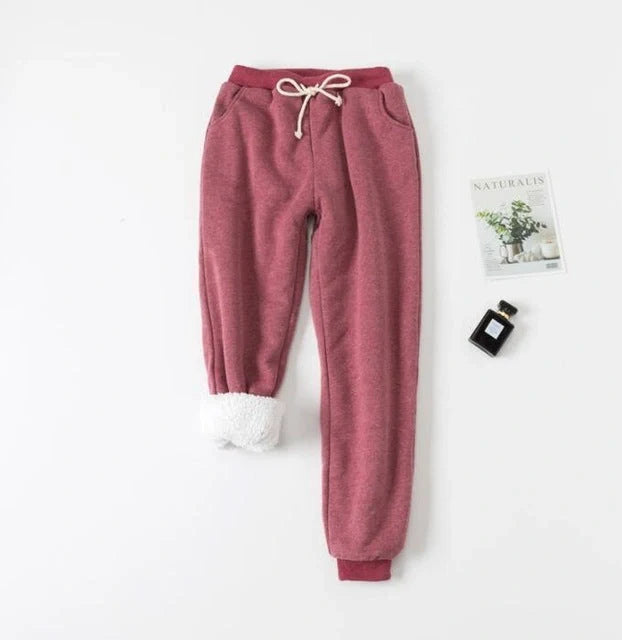 Cotton lamb velvet padded sweatpants in various colours and sizes