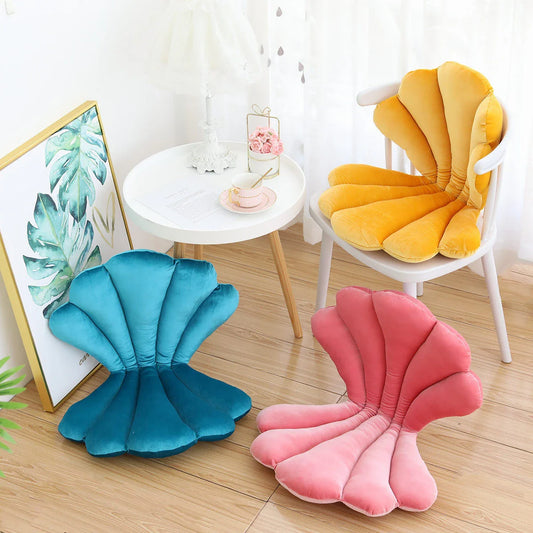 Luxurious velvet armchair cushion with unique rose seat design, available in various colours for comfortable relaxation in your living space.
