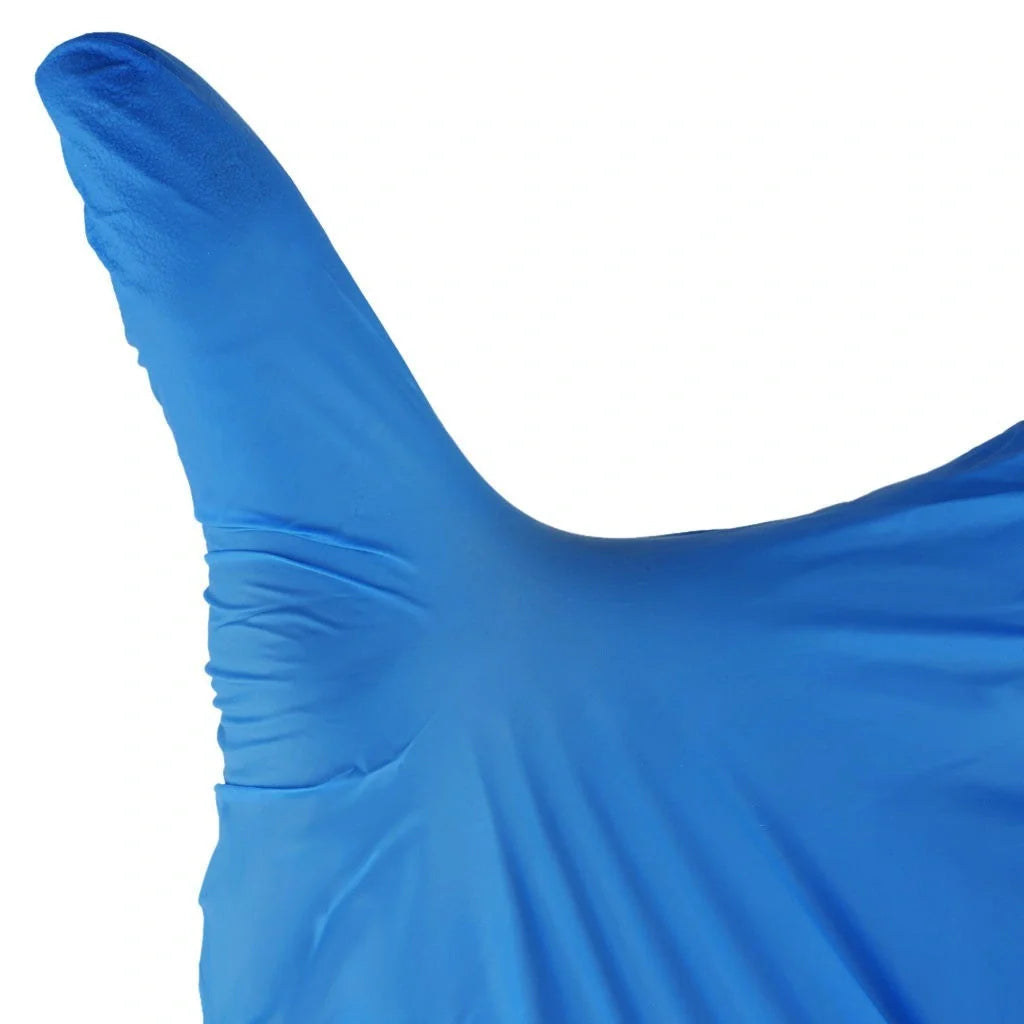 Disposable Nitrile Modified Synthetic PVC Protective Gloves in blue